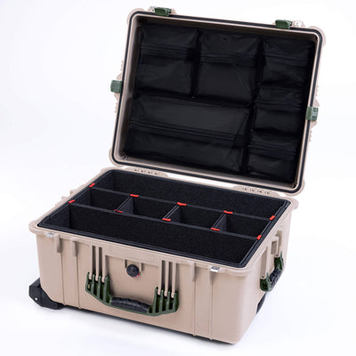 Pelican 1610 Case, Desert Tan with OD Green Handles & Latches ColorCase