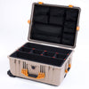 Pelican 1610 Case, Desert Tan with Yellow Handles and Latches ColorCase