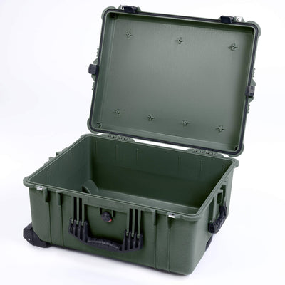 Pelican 1610 Case, OD Green with Black Handles and Latches None (Case Only) ColorCase 016100-0000-130-110