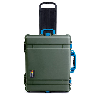 Pelican 1610 Case, OD Green with Blue Handles and Latches ColorCase