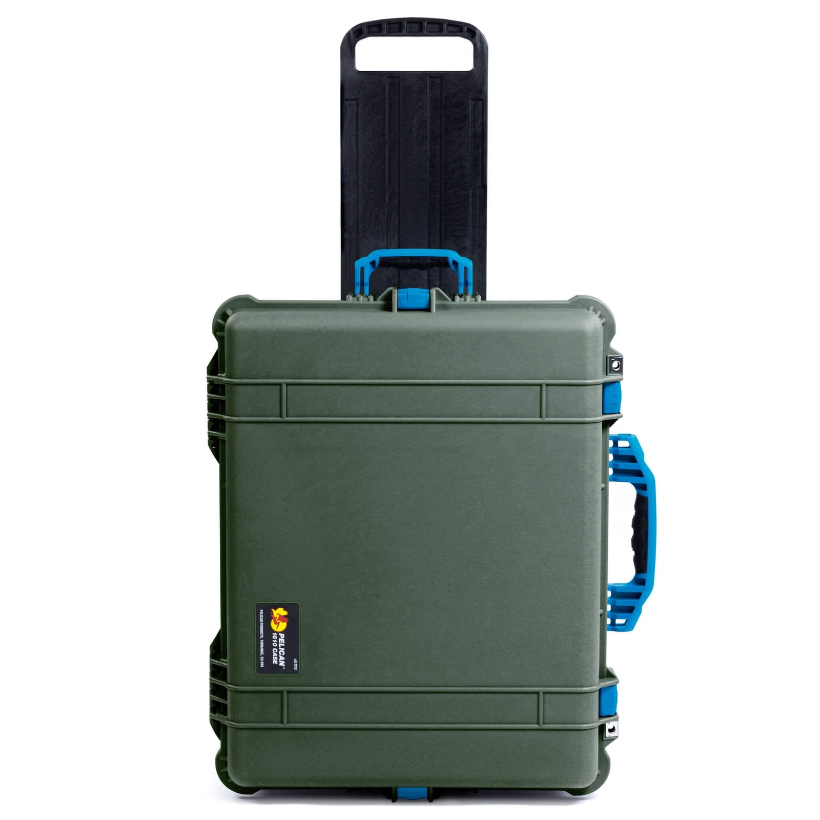 Pelican 1610 Case, OD Green with Blue Handles and Latches - Empty