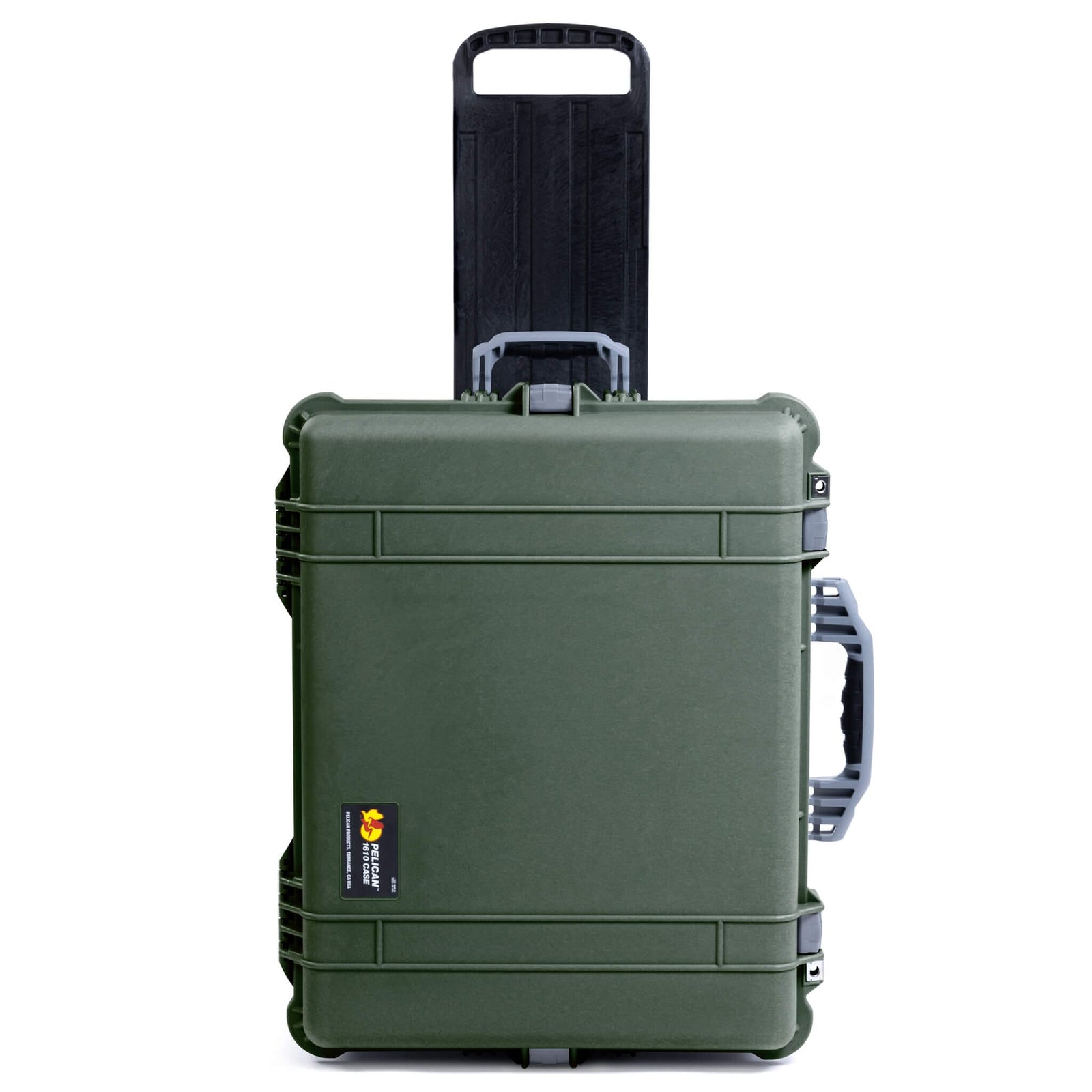 Pelican 1610 Case, OD Green with Silver Handles and Latches - Empty