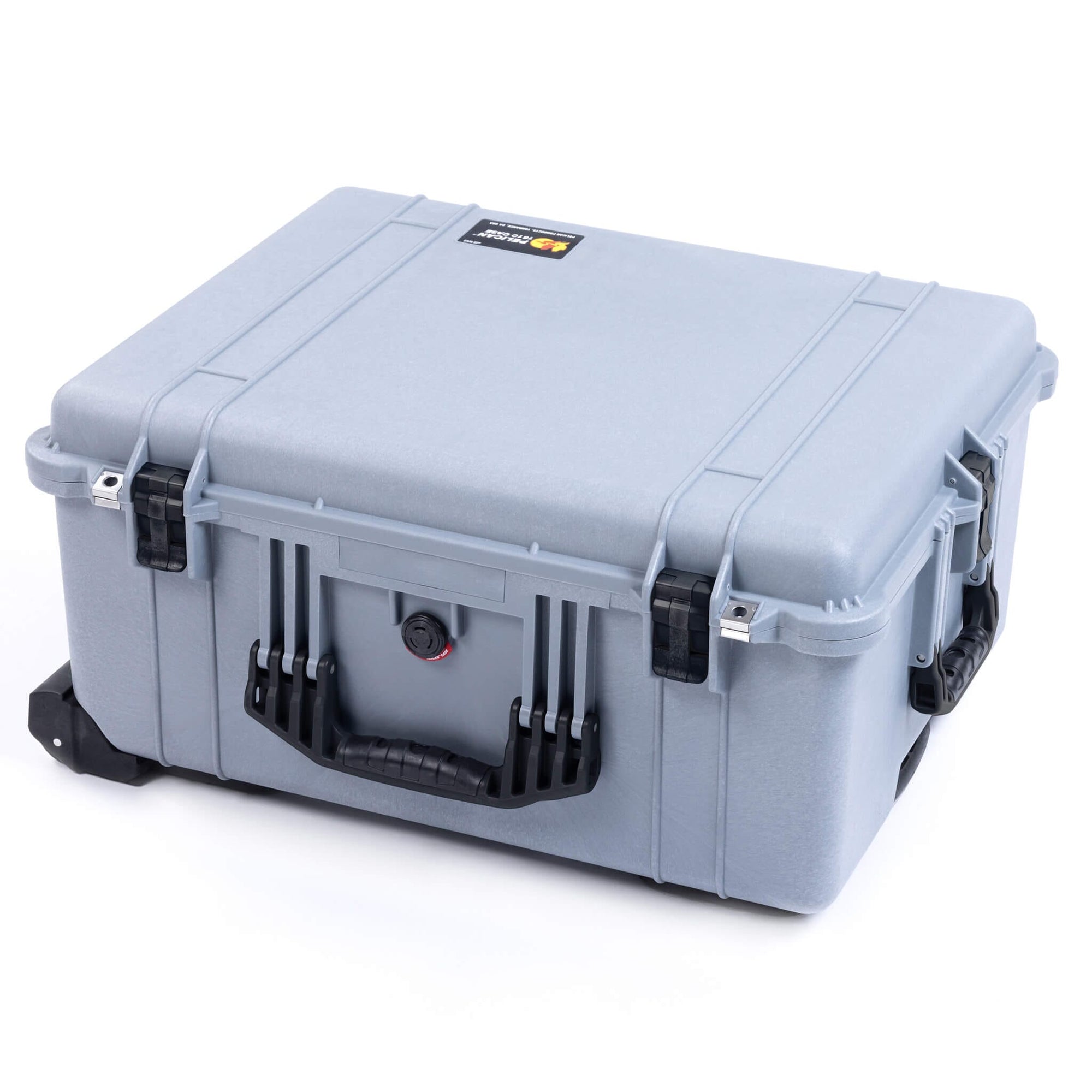 Pelican 1610 Case, Silver with Black Handles and Latches ColorCase 