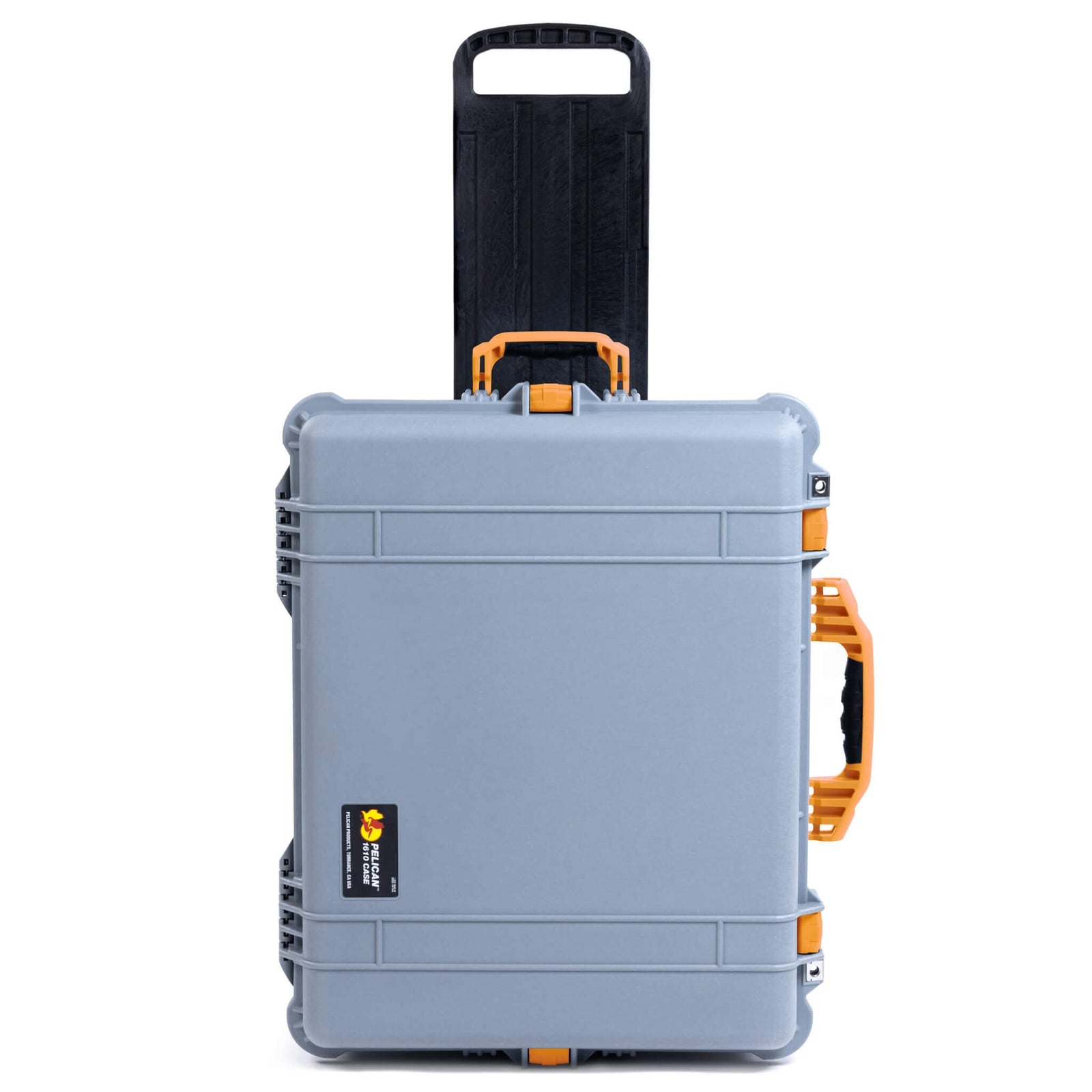 Pelican 1610 Case, Silver with Yellow Handles and Latches ColorCase 