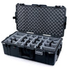 Pelican 1615 Air Case, Black Gray Padded Microfiber Dividers with Convoluted Lid Foam ColorCase 016150-0070-110-111