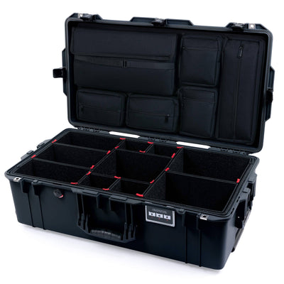 Pelican 1615 Air Case, Black TrekPak Divider System with Laptop Computer Lid Pouch ColorCase 016150-0220-110-111