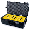 Pelican 1615 Air Case, Black Yellow Padded Microfiber Dividers with Convoluted Lid Foam ColorCase 016150-0010-110-111