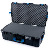 Pelican 1615 Air Case, Black with Blue Handles & Latches Pick & Pluck Foam with Convoluted Lid Foam ColorCase 016150-0001-110-121