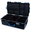 Pelican 1615 Air Case, Black with Blue Handles & Latches TrekPak Divider System with Laptop Computer Lid Pouch ColorCase 016150-0220-110-121