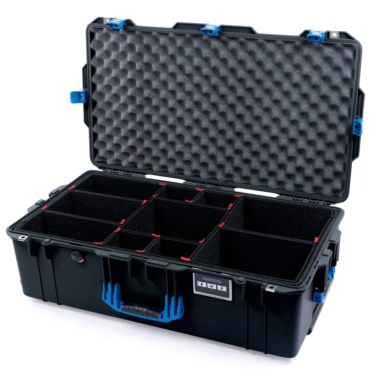 Pelican 1615 Air Case - Black &amp; Blue TrekPak Divider System / Convoluted Lid Foam ColorCase 016150-0020-110-121