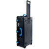 Pelican 1615 Air Case, Black with Blue Handles & Latches ColorCase