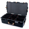 Pelican 1615 Air Case, Black with Desert Tan Handles & Latches TrekPak Divider System with Convoluted Lid Foam ColorCase 016150-0020-110-311