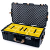 Pelican 1615 Air Case, Black with Desert Tan Handles & Latches Yellow Padded Microfiber Dividers with Convoluted Lid Foam ColorCase 016150-0010-110-311