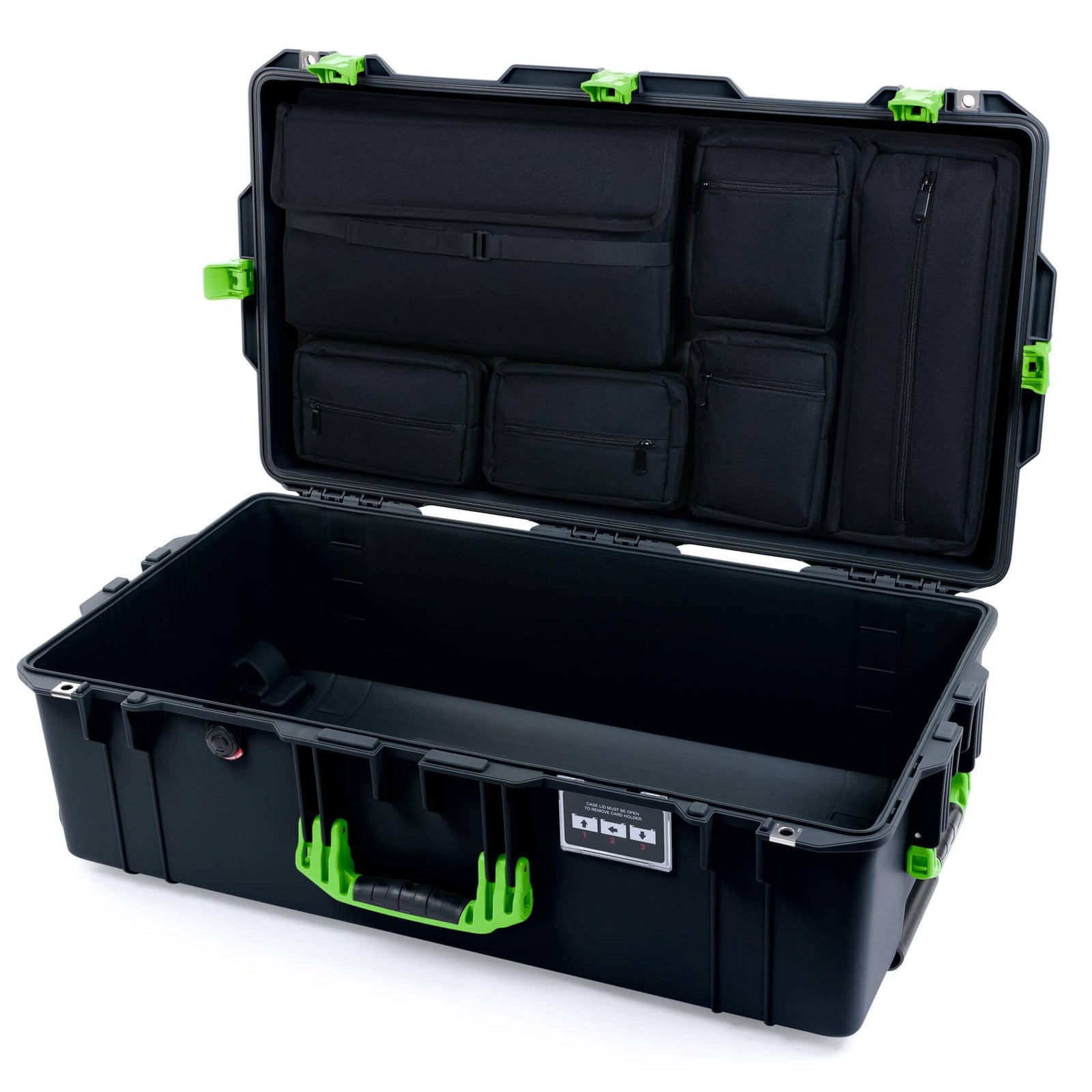 Pelican 1615 Air Case - Black & Lime Green Laptop Computer Lid Pouch Only ColorCase 016150-0200-110-301