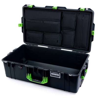 Pelican 1615 Air Case, Black with Lime Green Handles & Latches Laptop Computer Lid Pouch Only ColorCase 016150-0200-110-301