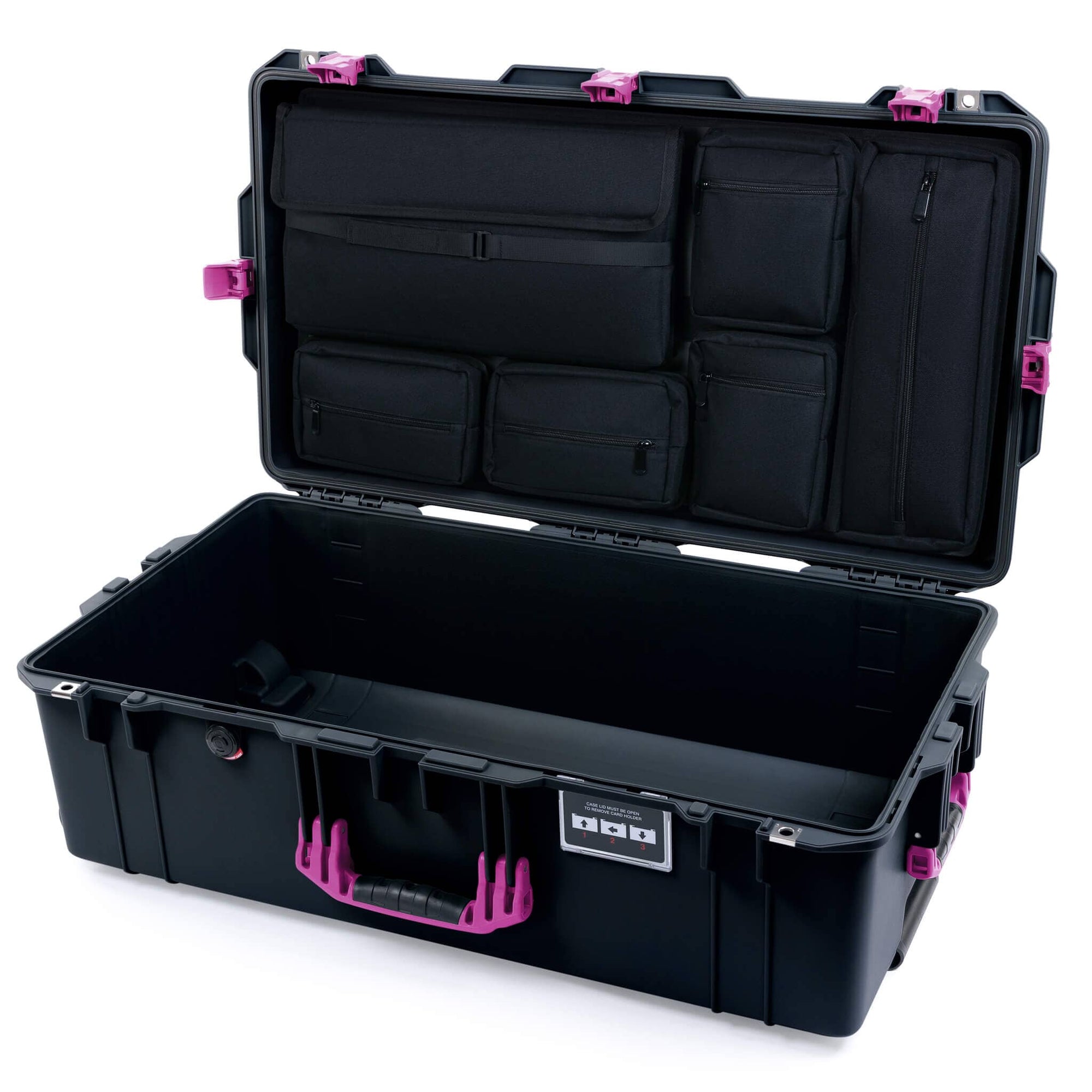 Pelican 1615 Air Case - Black & Magenta Laptop Computer Lid Pouch Only ColorCase 016150-0200-110-401