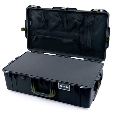 Pelican 1615 Air Case, Black with OD Green Handles & Latches ColorCase