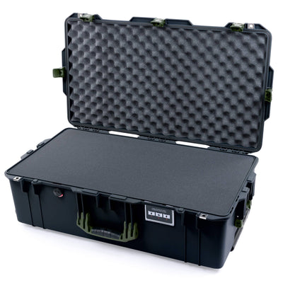 Pelican 1615 Air Case, Black with OD Green Handles & Latches Pick & Pluck Foam with Convoluted Lid Foam ColorCase 016150-0001-110-131