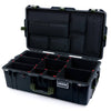 Pelican 1615 Air Case, Black with OD Green Handles & Latches TrekPak Divider System with Laptop Computer Lid Pouch ColorCase 016150-0220-110-131