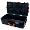 Pelican 1615 Air Case, Black with Orange Handles & Latches Mesh Lid Organizer Only ColorCase 016150-0100-110-151