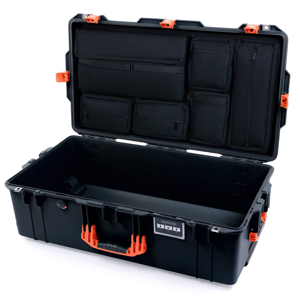 Pelican 1615 Air Case - Black &amp; Orange Laptop Computer Lid Pouch Only ColorCase 016150-0200-110-151