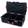 Pelican 1615 Air Case, Black with Orange Handles & Latches TrekPak Divider System with Combo-Pouch Lid Organizer ColorCase 016150-0320-110-151