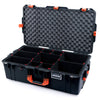 Pelican 1615 Air Case, Black with Orange Handles & Latches TrekPak Divider System with Convoluted Lid Foam ColorCase 016150-0020-110-151