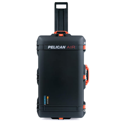 Pelican 1615 Air Case, Black with Orange Handles & Latches ColorCase