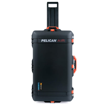 Pelican 1615 Air Case, Black with Orange Handles & Latches ColorCase