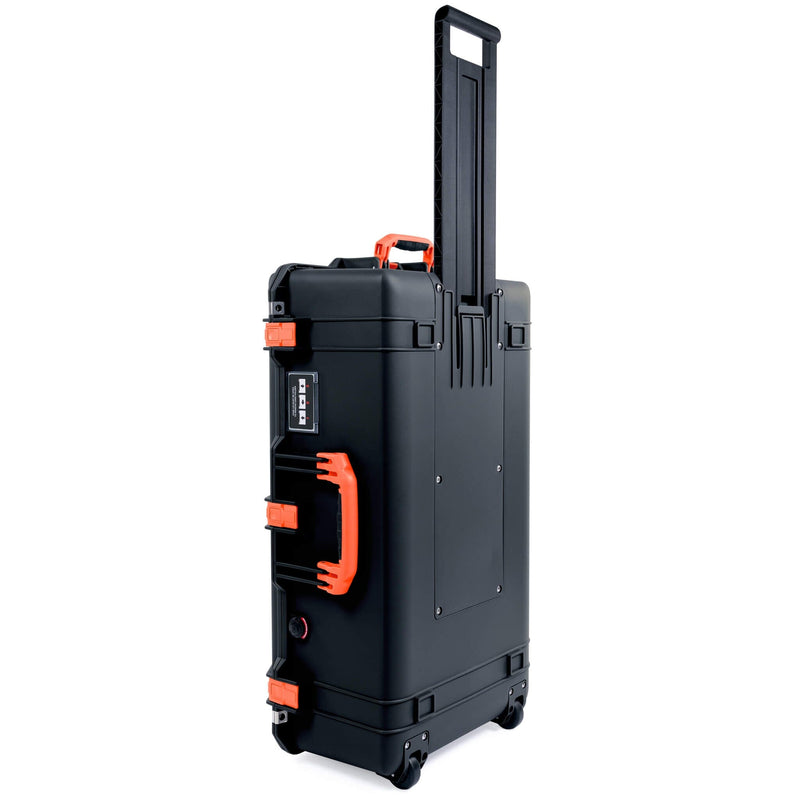Pelican 1615 Air Case, Black with Orange Handles & Latches ColorCase 