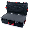 Pelican 1615 Air Case, Black with Red Handles & Latches Pick & Pluck Foam with Combo-Pouch Lid Organizer ColorCase 016150-0301-110-321