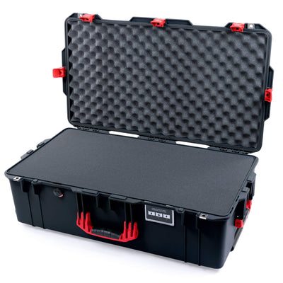 Pelican 1615 Air Case, Black with Red Handles & Latches Pick & Pluck Foam with Convoluted Lid Foam ColorCase 016150-0001-110-321