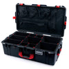 Pelican 1615 Air Case, Black with Red Handles & Latches TrekPak Divider System with Mesh Lid Organizer ColorCase 016150-0120-110-321