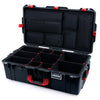 Pelican 1615 Air Case, Black with Red Handles & Latches TrekPak Divider System with Laptop Computer Lid Pouch ColorCase 016150-0220-110-321