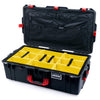 Pelican 1615 Air Case, Black with Red Handles & Latches Yellow Padded Microfiber Dividers with Combo-Pouch Lid Organizer ColorCase 016150-0310-110-321