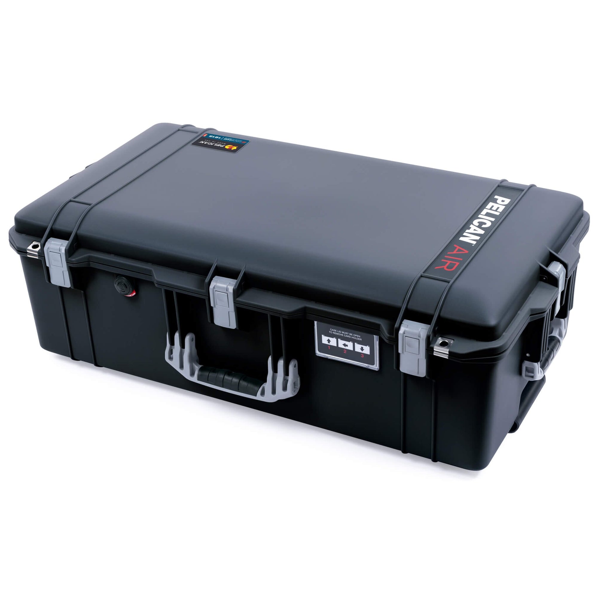 Pelican 1615 Air Case, Black with Silver Handles & Latches ColorCase 