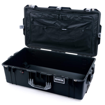 Pelican 1615 Air Case, Black with Silver Handles & Latches Combo-Pouch Lid Organizer Only ColorCase 016150-0300-110-181