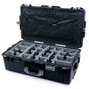 Pelican 1615 Air Case, Black with Silver Handles & Latches Gray Padded Microfiber Dividers with Combo-Pouch Lid Organizer ColorCase 016150-0370-110-181