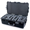 Pelican 1615 Air Case, Black with Silver Handles & Latches Gray Padded Microfiber Dividers with Convoluted Lid Foam ColorCase 016150-0070-110-181