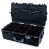 Pelican 1615 Air Case, Black with Silver Handles & Latches TrekPak Divider System with Combo-Pouch Lid Organizer ColorCase 016150-0320-110-181