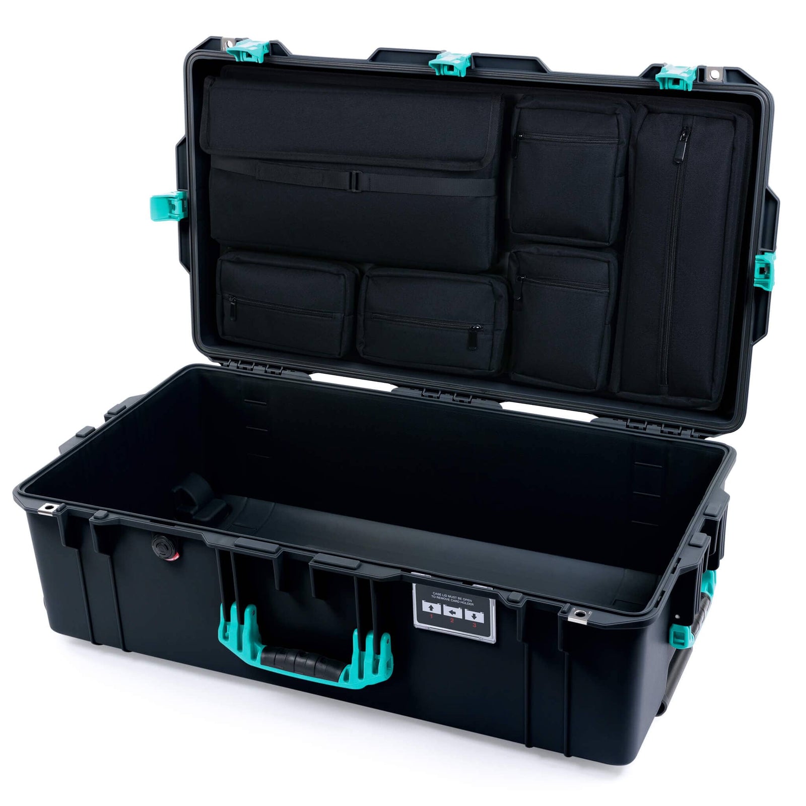 Pelican 1615 Air Case - Black & Teal Laptop Computer Lid Pouch Only ColorCase 016150-0200-110-591