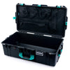 Pelican 1615 Air Case, Black with Teal Handles, Latches & Trolley Mesh Lid Organizer Only ColorCase 016150-0100-110-591-590