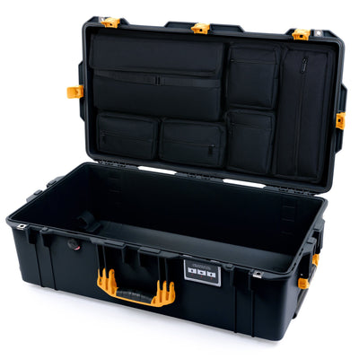 Pelican 1615 Air Case, Black with Yellow Handles & Latches Laptop Computer Lid Pouch Only ColorCase 016150-0200-110-241