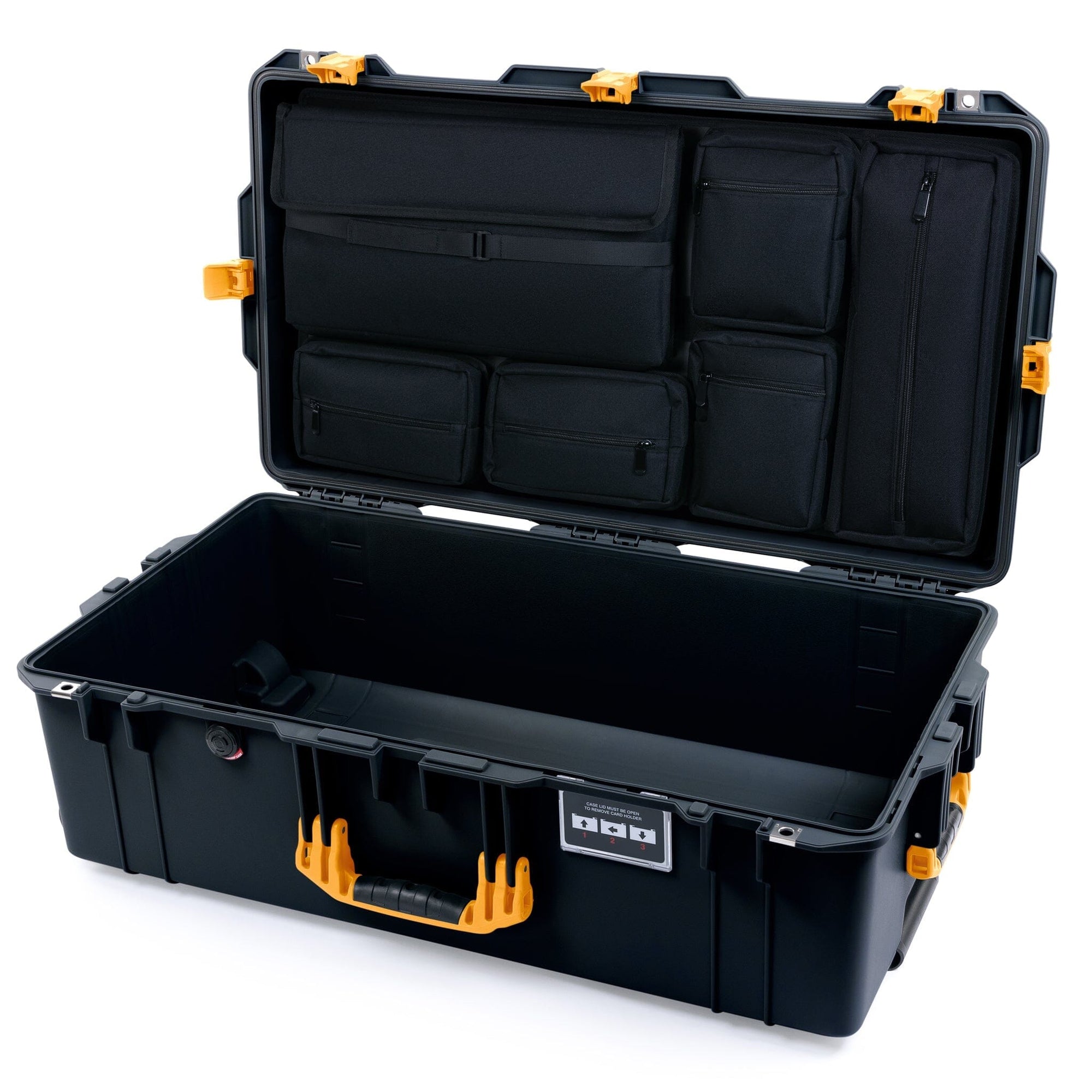 Pelican 1615 Air Case - Black & Yellow Laptop Computer Lid Pouch Only ColorCase 016150-0200-110-241