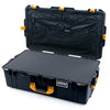 Pelican 1615 Air Case, Black with Yellow Handles & Latches Pick & Pluck Foam with Combo-Pouch Lid Organizer ColorCase 016150-0301-110-241