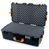 Pelican 1615 Air Case, Black with Yellow Handles & Latches Pick & Pluck Foam with Convolute Lid Foam ColorCase 016150-0001-110-241