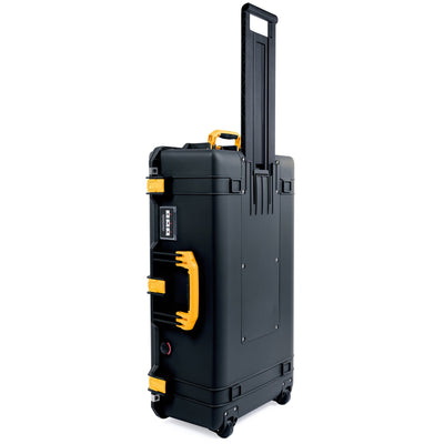 Pelican 1615 Air Case, Black with Yellow Handles & Latches ColorCase