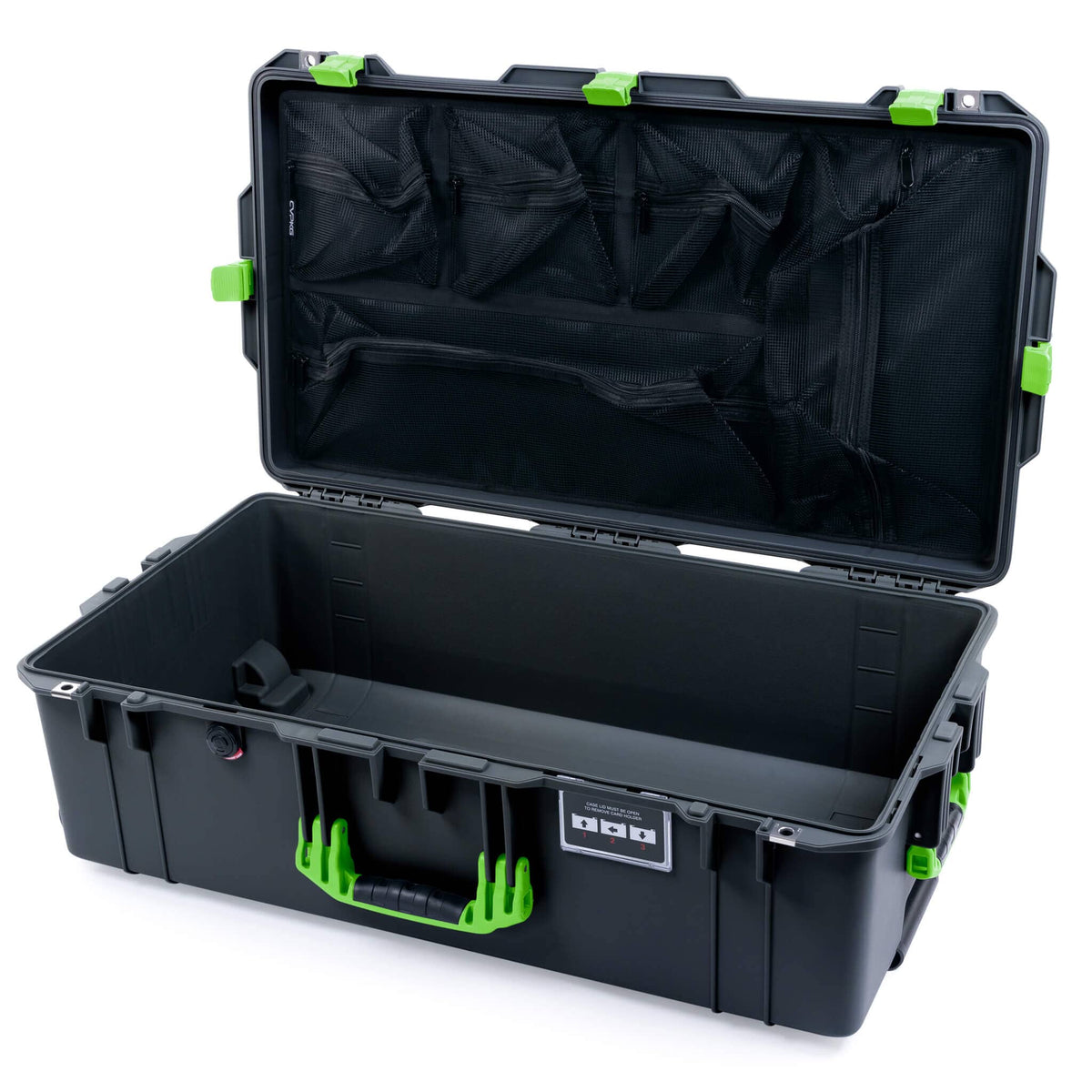Pelican 1615 Air Case - Charcoal &amp; Lime Green