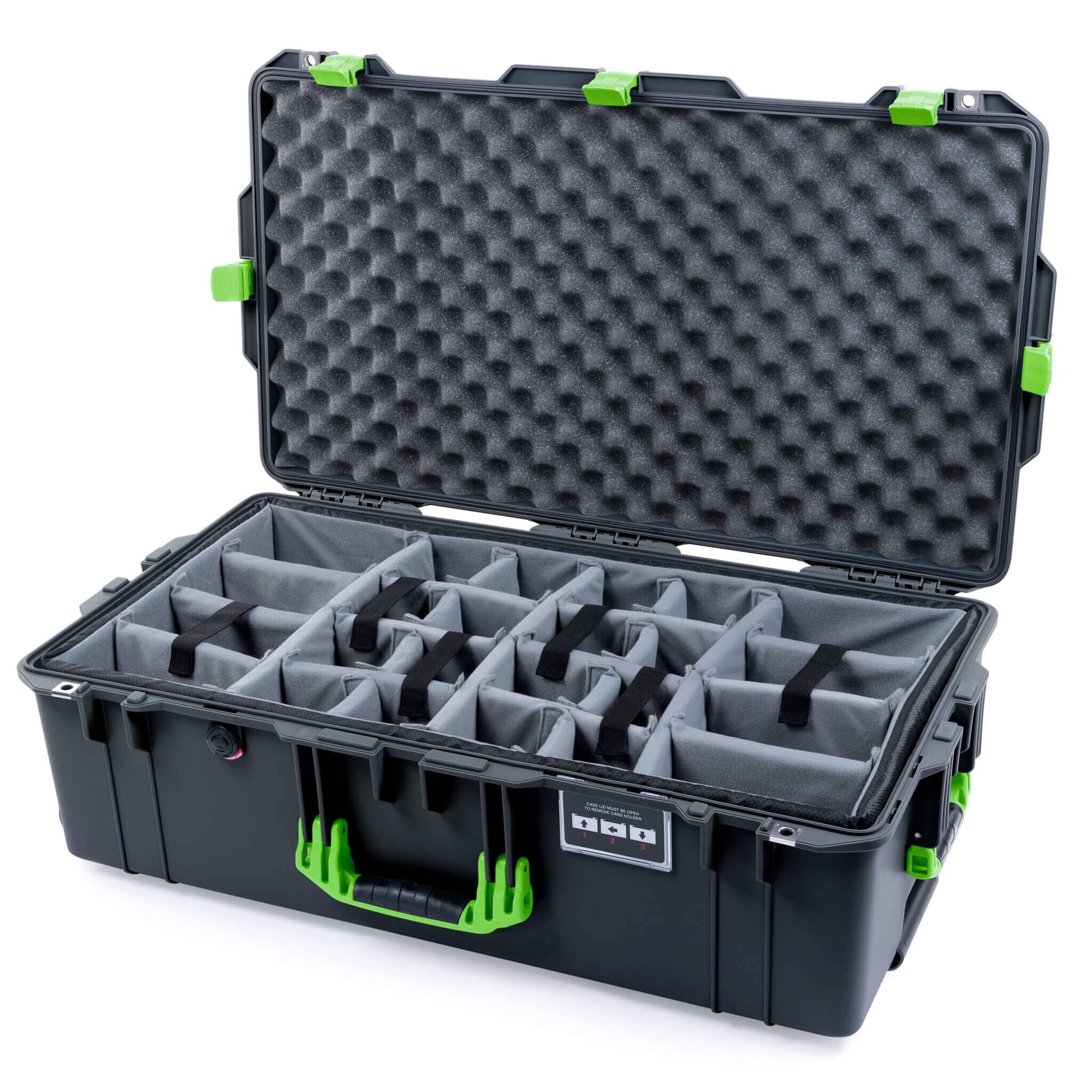 Pelican 1615 Air Case - Charcoal & Lime Green