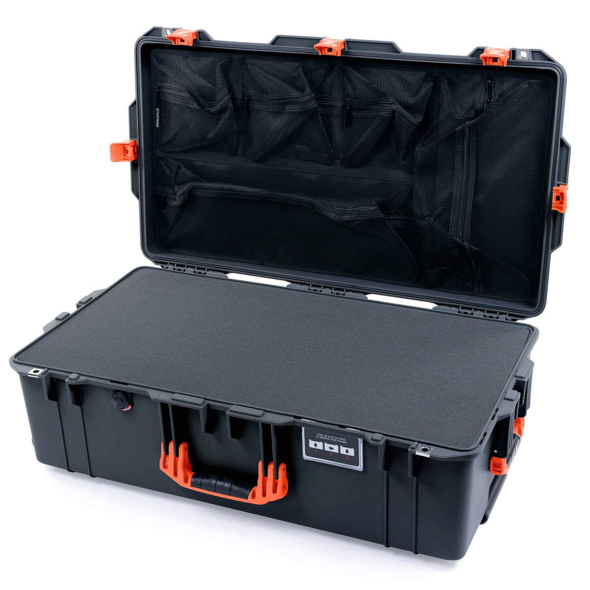 Pelican 1615 Air Case - Charcoal &amp; Orange